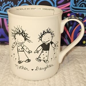 Mother Daughter Mug with Illustrations